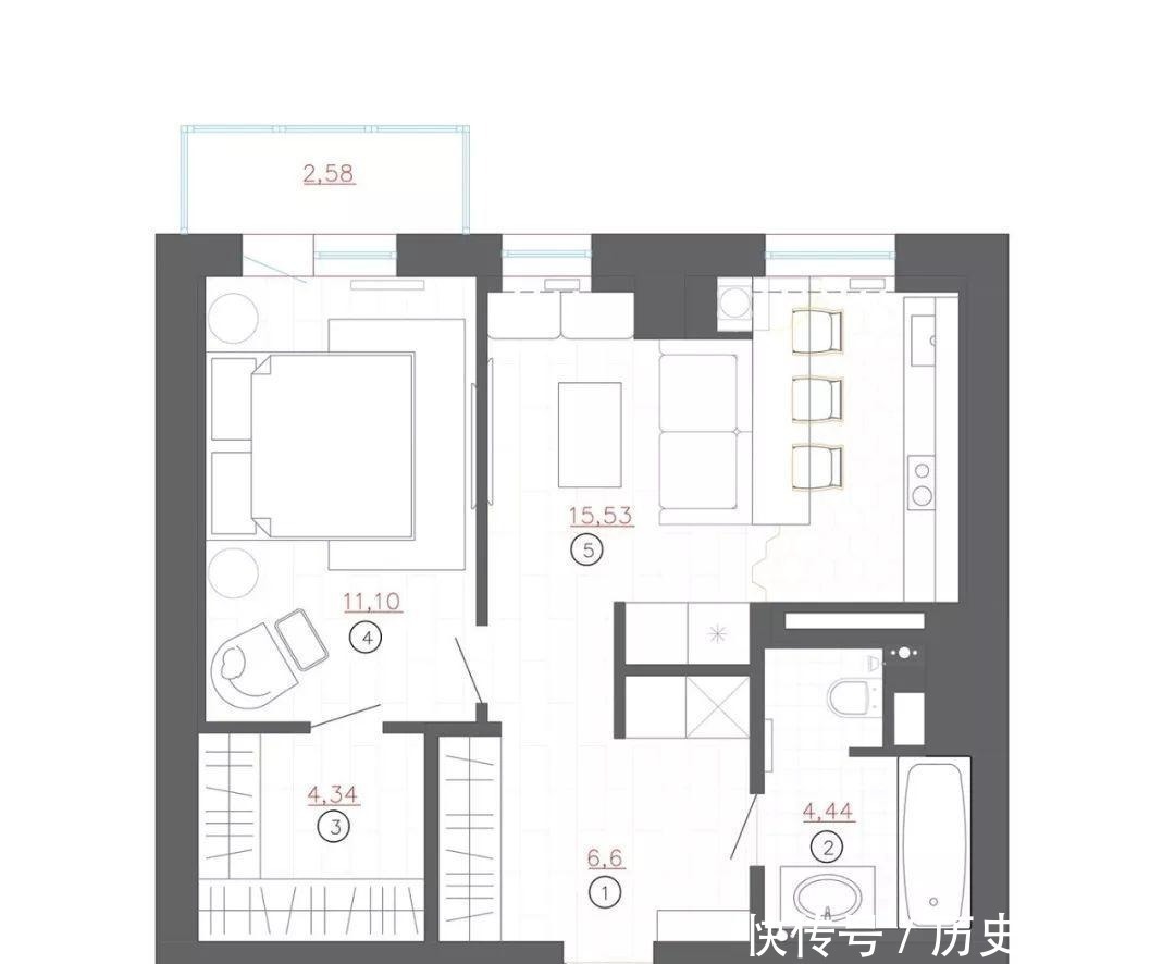 惊喜|46平米小户型，紧凑却不拥挤的设计，全屋空间处处都是惊喜