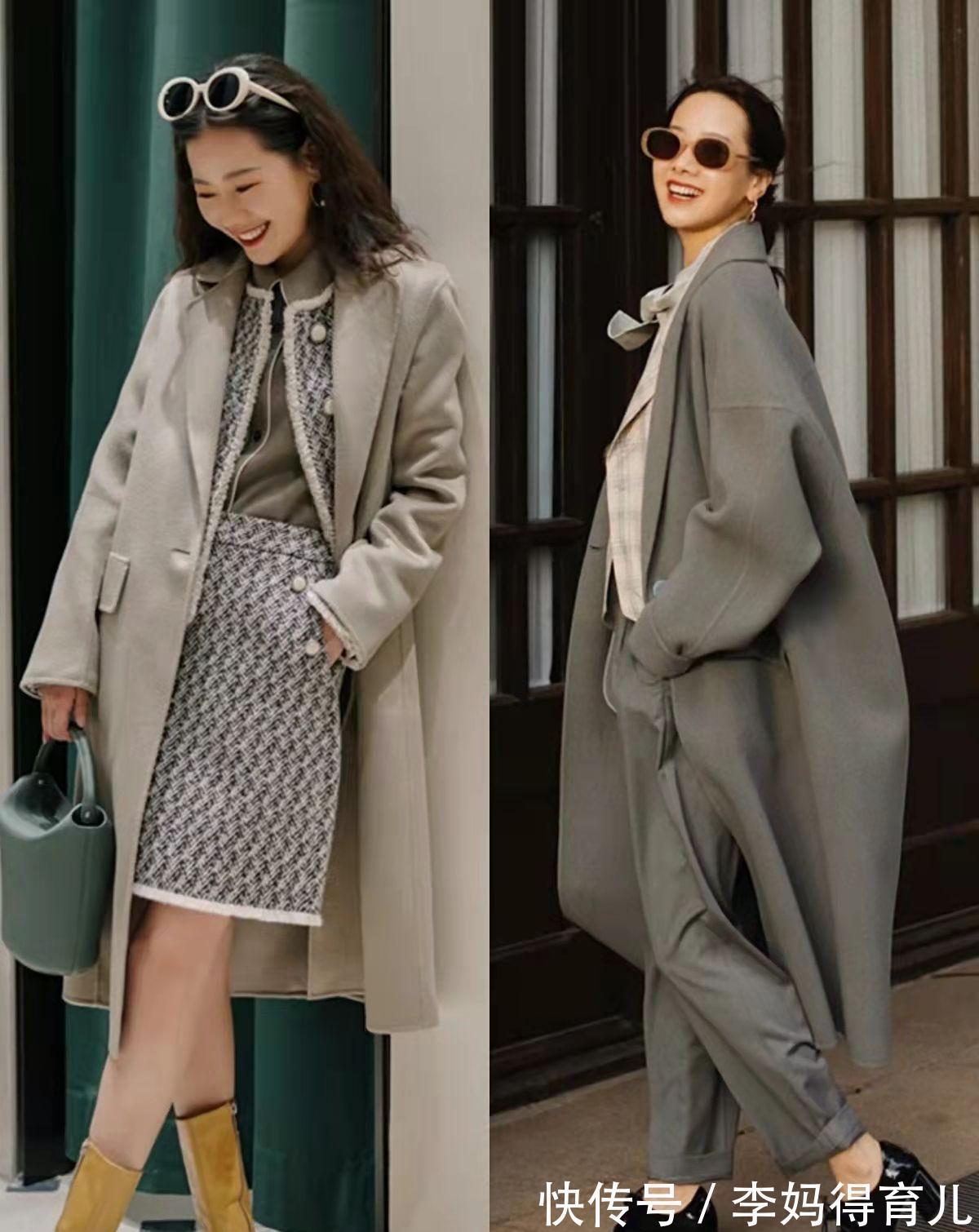 法式 呢大衣别再搭鲨鱼裤,学学她的日常感“法式穿搭”,小个子也很美