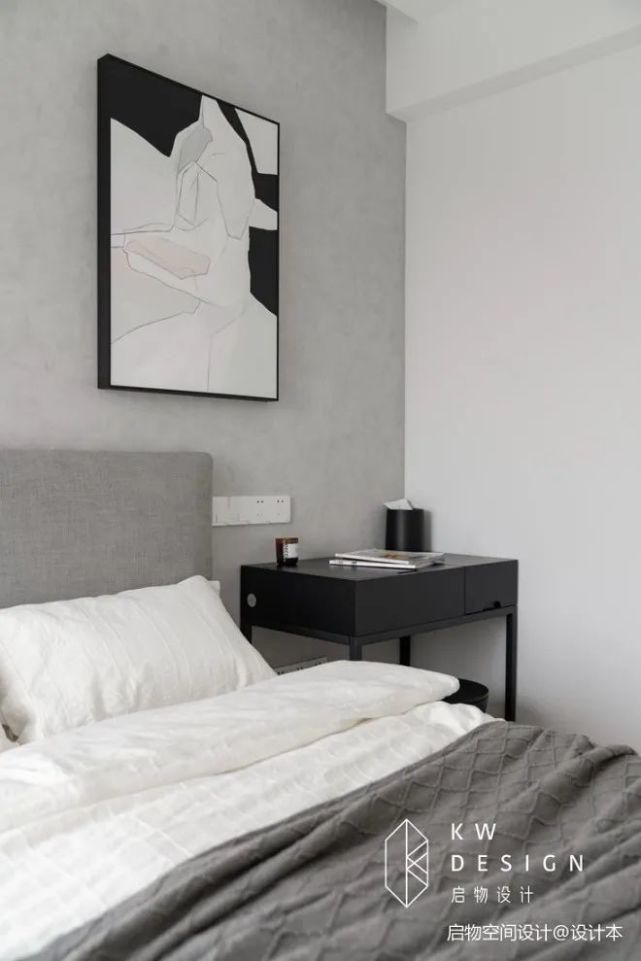 榻榻米|76㎡小三居,经典黑白灰+飘窗榻榻米,从玄关美到卧室