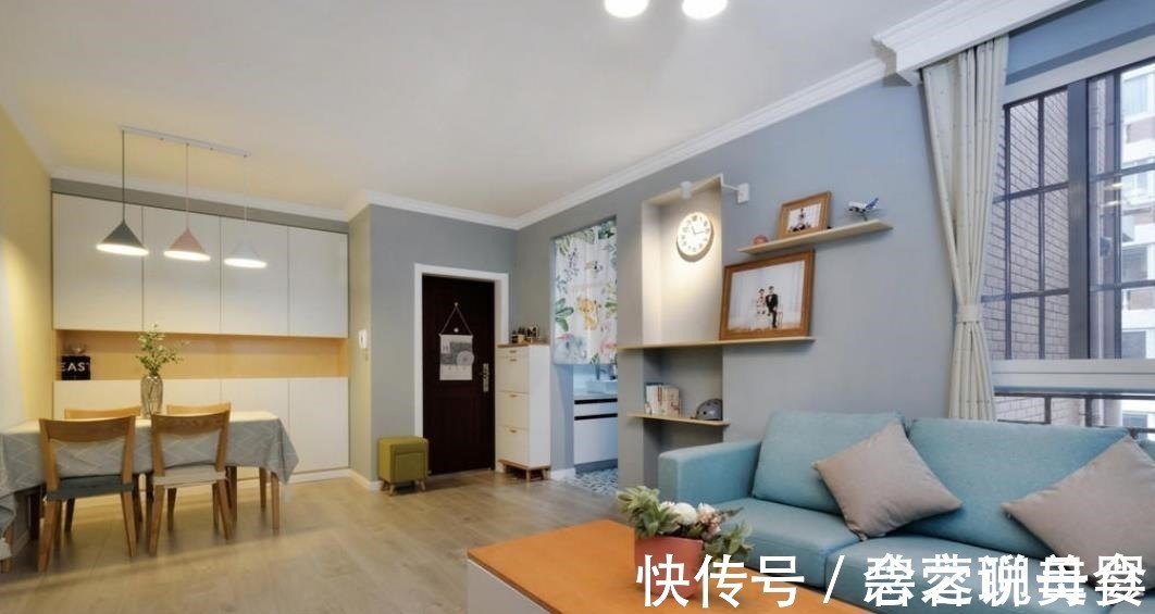 收纳|70㎡北欧两室,客厅不设收纳柜,随孩子任性玩耍!