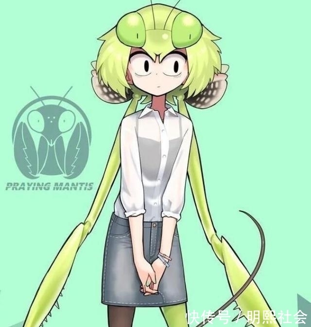 机甲|昆虫拟人变二次元人物，蜘蛛是机甲少女，蜈蚣变成长发御姐