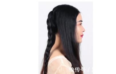 古风 古风造型对称发辫成环发型图解!