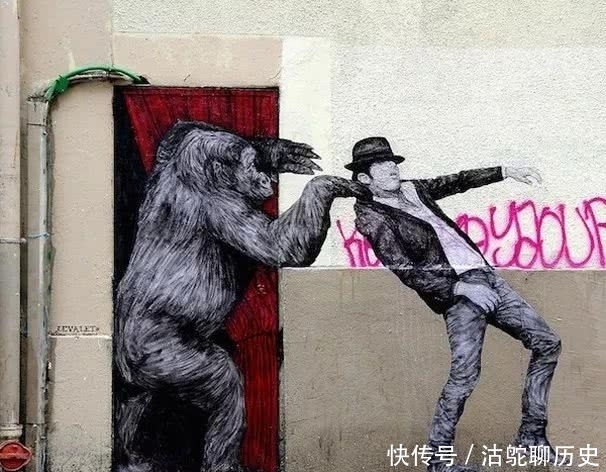 制作|法国艺术家制作的壁画 巴黎街头的幽默