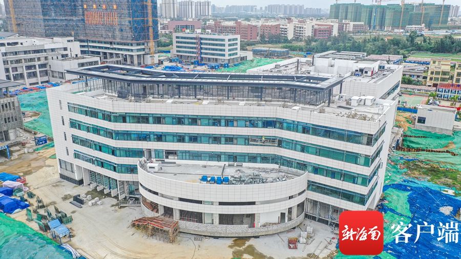 航拍海南省中医院新院区项目 计划9月交付使用|瞰海南 | 新院区