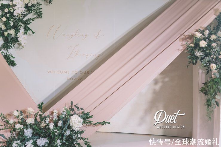 时尚简约的祼色系婚礼，喜欢极简风的新娘不要错过哦