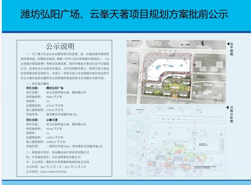 奎文交警大队|批前公示!潍坊老市府片区要添商业综合体