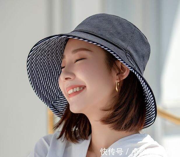渔夫帽|普通的帽子就别戴了,学我小姑这样戴渔夫帽,遮阳又时尚