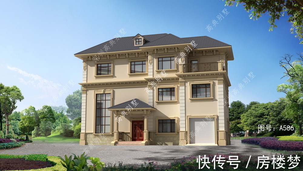 自建房|这款欧式自建房,个性化户型设计,紧跟时尚潮流。