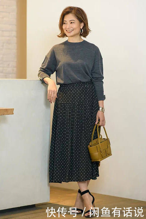 时髦|50岁胖女人才不是“黄脸婆”，学日本阿姨这样穿，简简单单也时髦