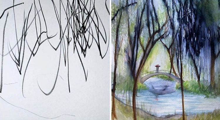 3岁男孩随手涂鸦惊艳众人,上辈子神笔马良?美院快来“抢生源”