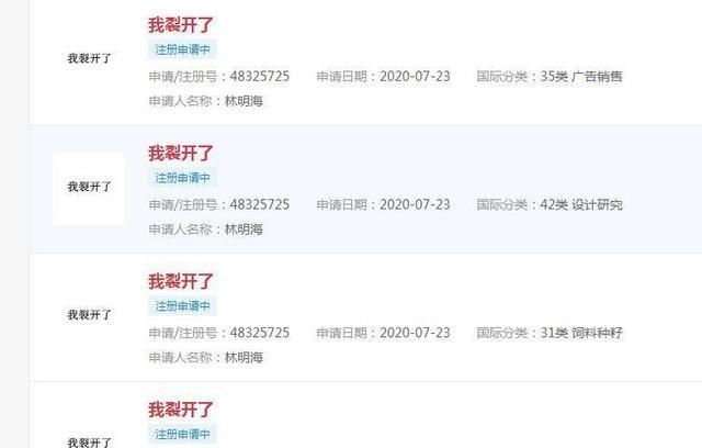 申请|“我裂开了”被申请商标，微信新表情“演绎”该词受热捧