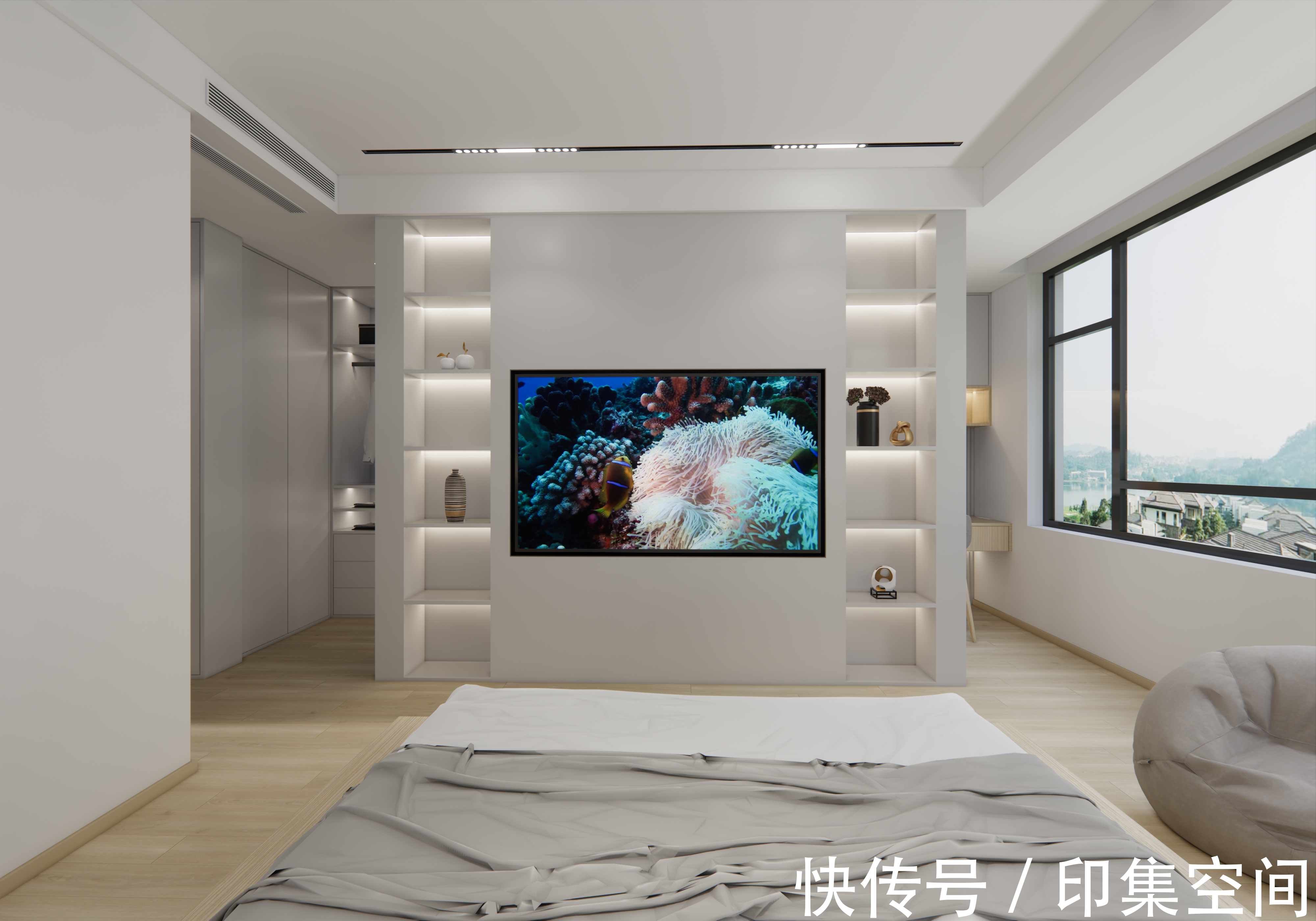 多功能房|150㎡三色打造原木极简风