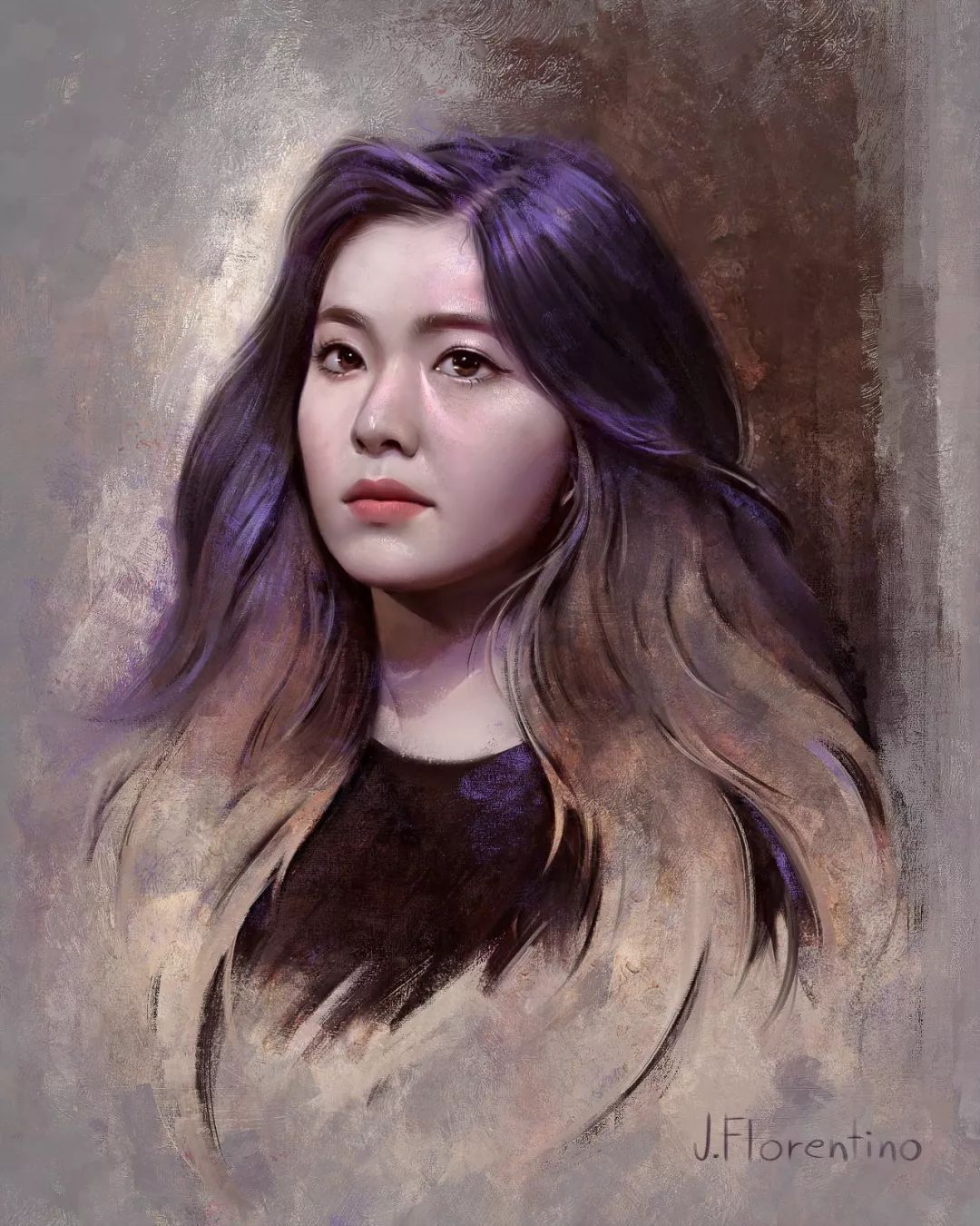 暗部$这三位艺术家的画中女子,楚楚动人,美若天仙