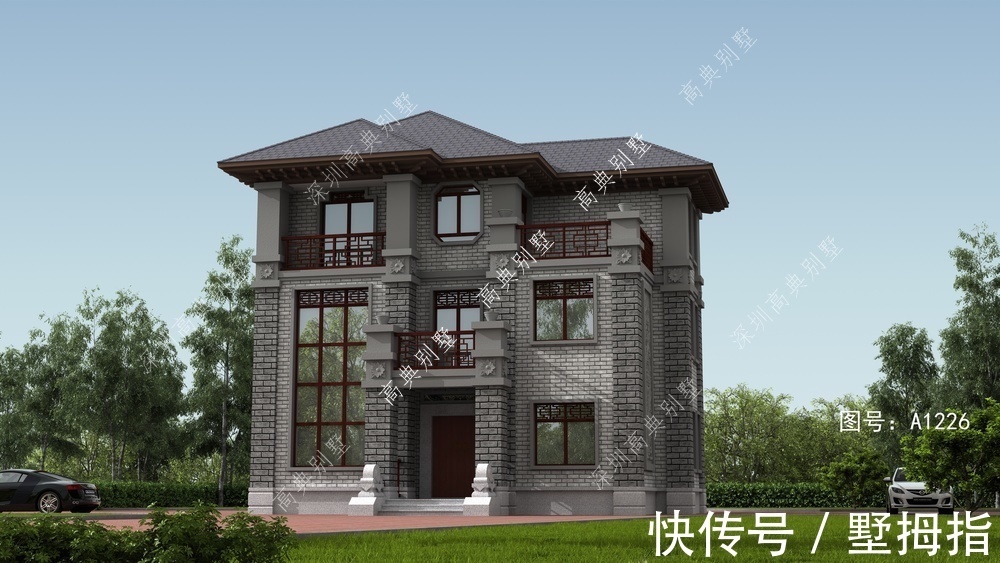 温馨|中式三层别墅,打造一个温馨的家,老乡看了都铁了心抢着盖。