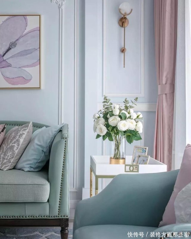 粉色|119平混搭风二居室,浪漫清新之感扑面而来