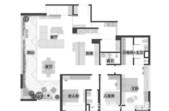 户型|220㎡大平层，大横厅7米长，换成我也心甘情愿买高层，比别墅舒服