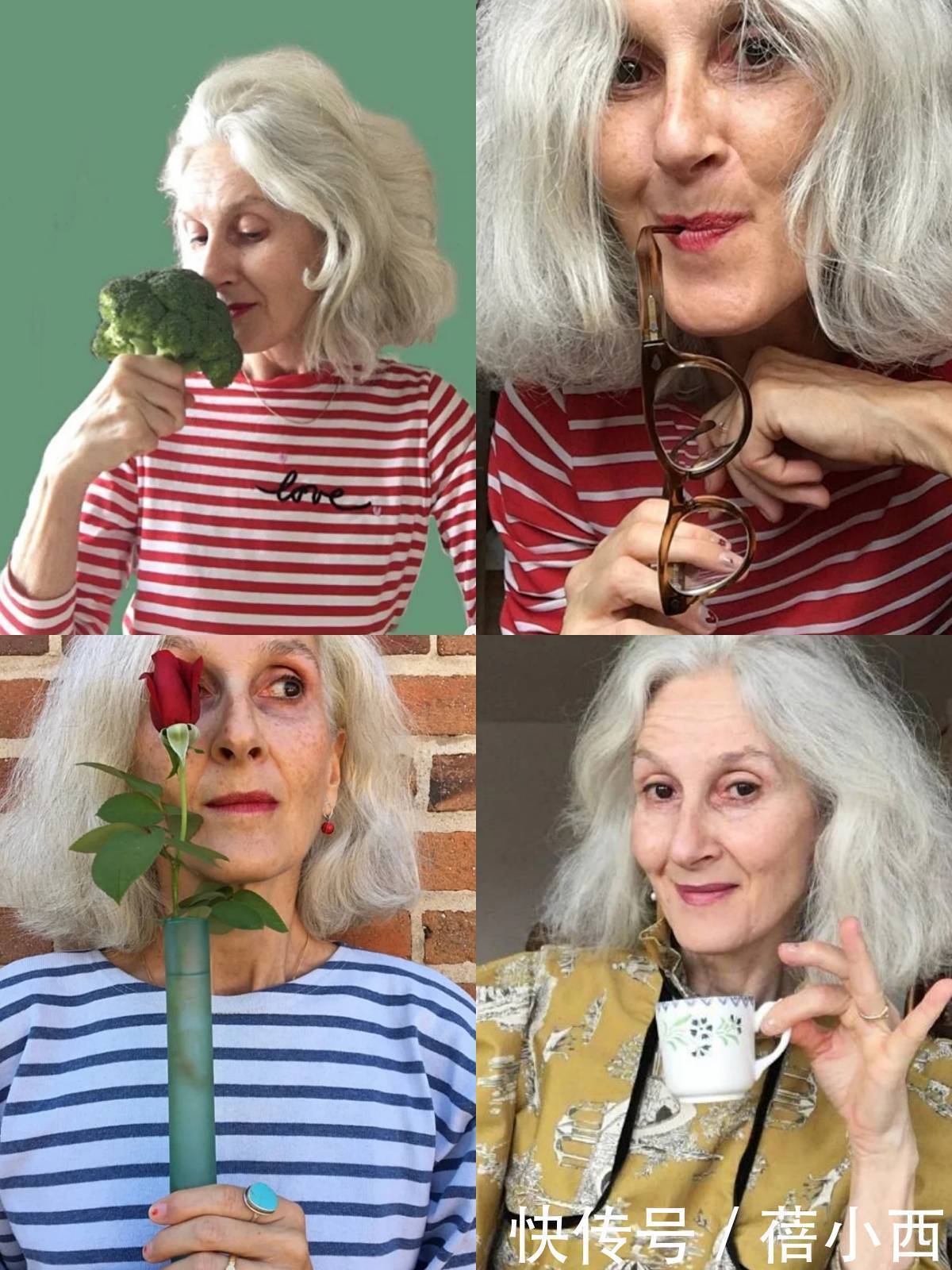 时髦|这才是真正的惊艳了时光!这位“白发奶奶”比00后还敢穿,超时髦