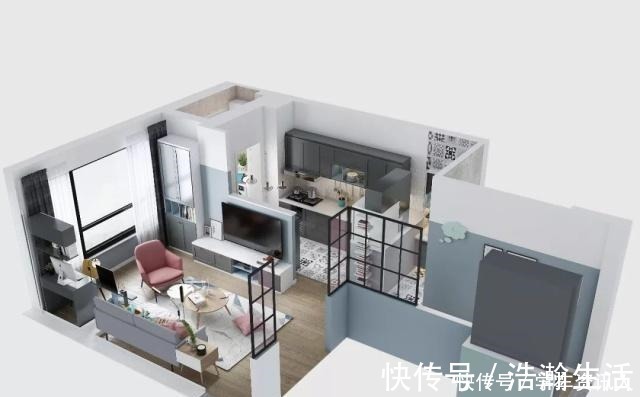 玄关柜|68㎡小户型将一房变两房，给二胎孩子打造出一个独立空间！