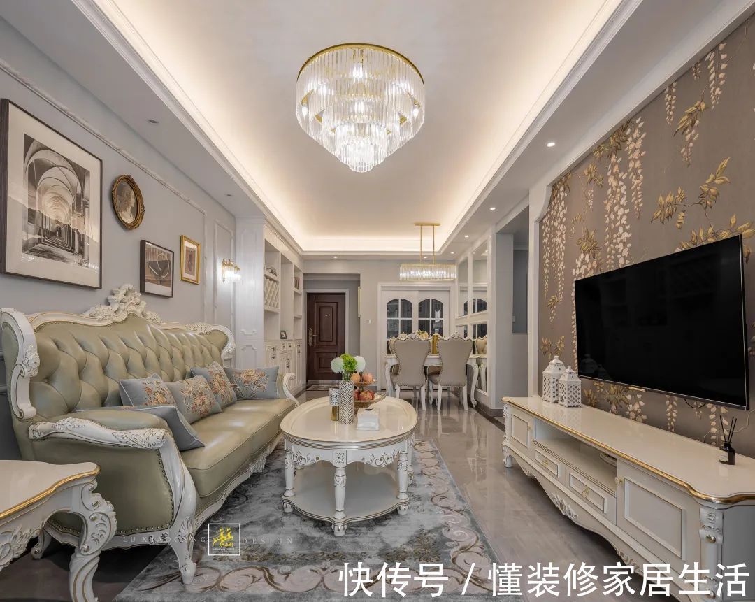 简欧风|93㎡简欧风,轻松舒适的华丽,浪漫精致而高级