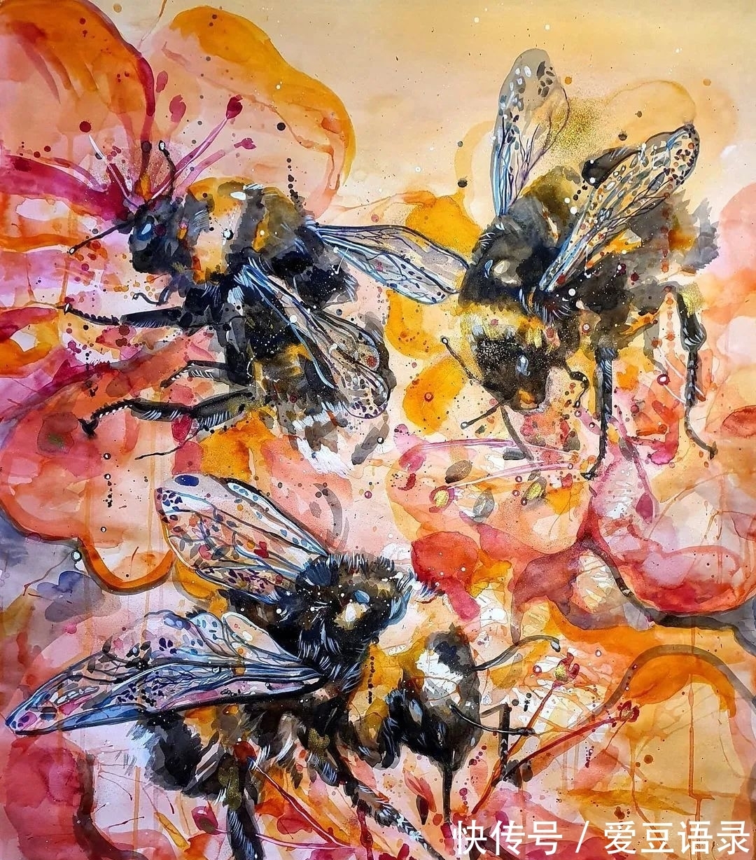 动物@她在一幅画里,画了一万种颜色,连斑马和大象都变成彩虹色