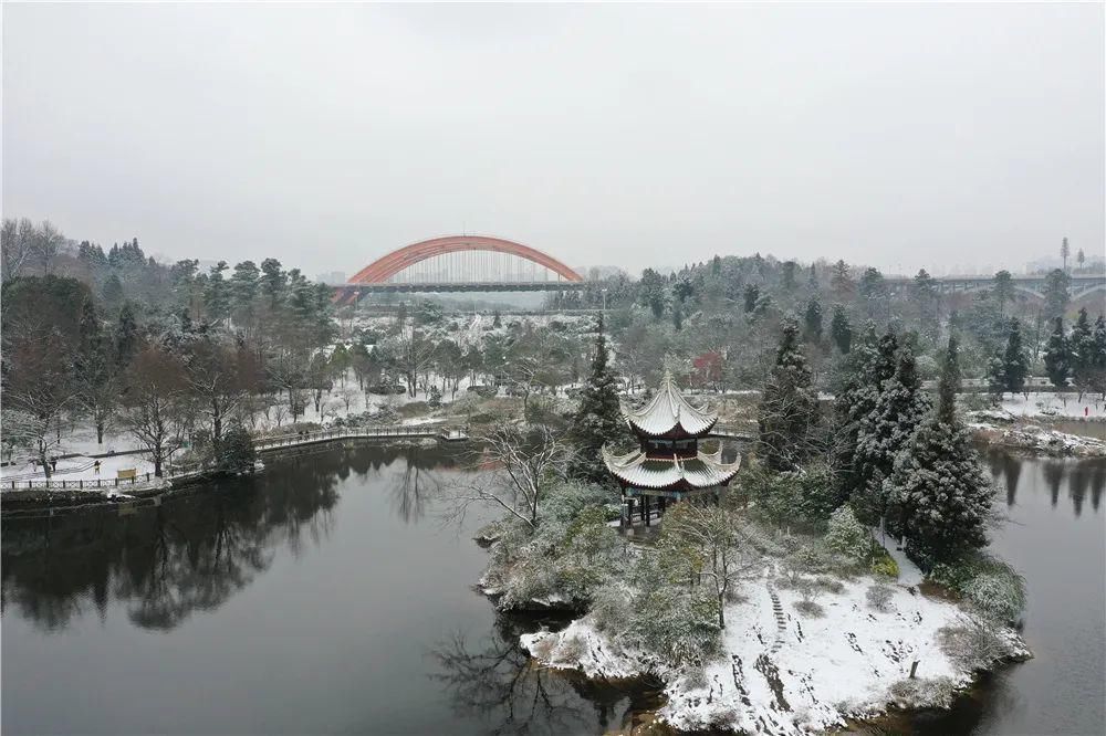 公园雪景|全世界都在瞒着观山湖下雪 观山湖的雪在哪啊啊啊啊？