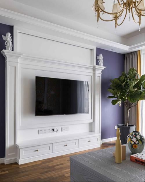 阳台上|93平现代简约风,壁炉式电视背景墙,简美如光的舒适宅