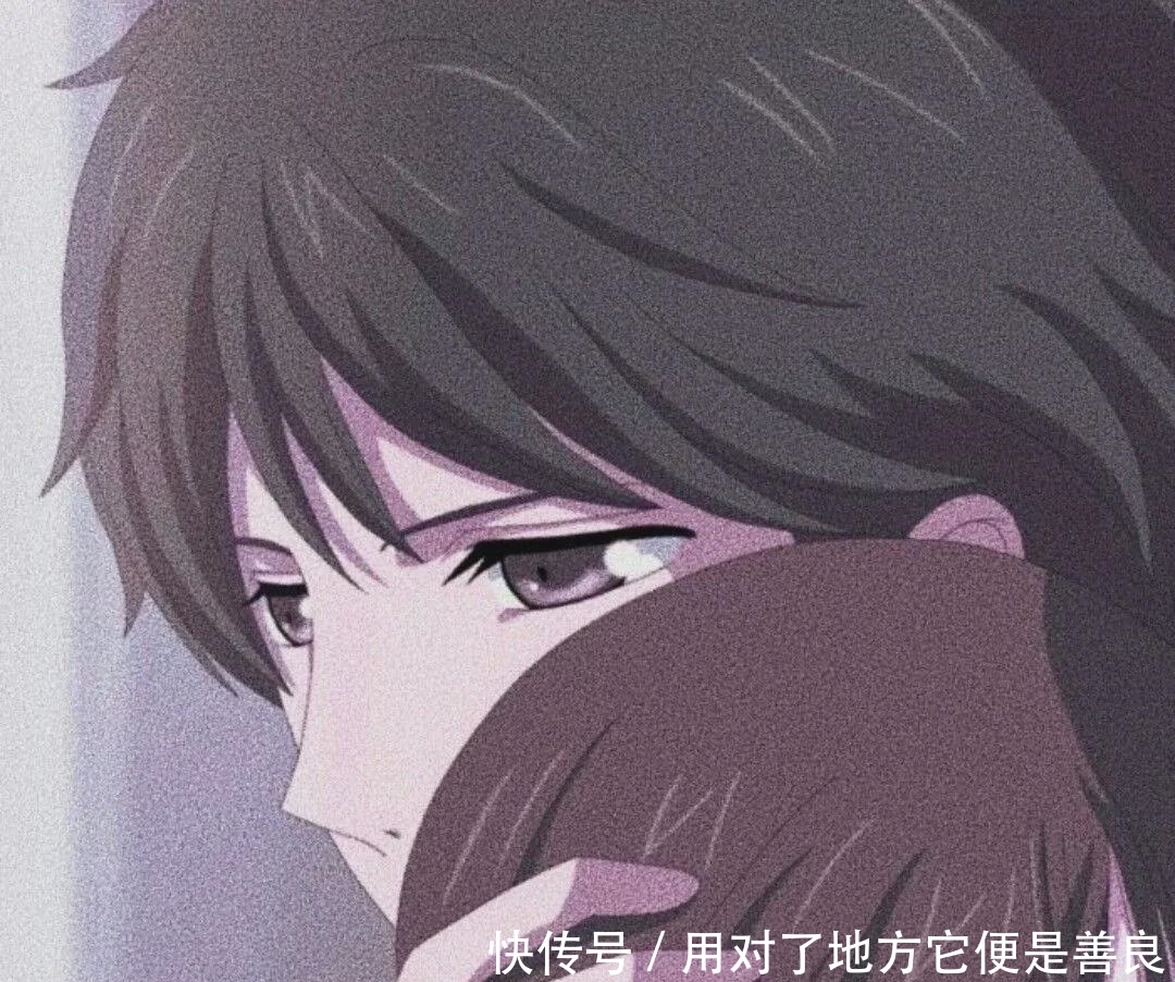 动漫头像:雨滴下,叶托着;你走进我心含着