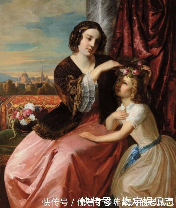 肖像画$体态丰满妩媚的意大利女性人体油画,脸若桃花,温香艳玉之貌