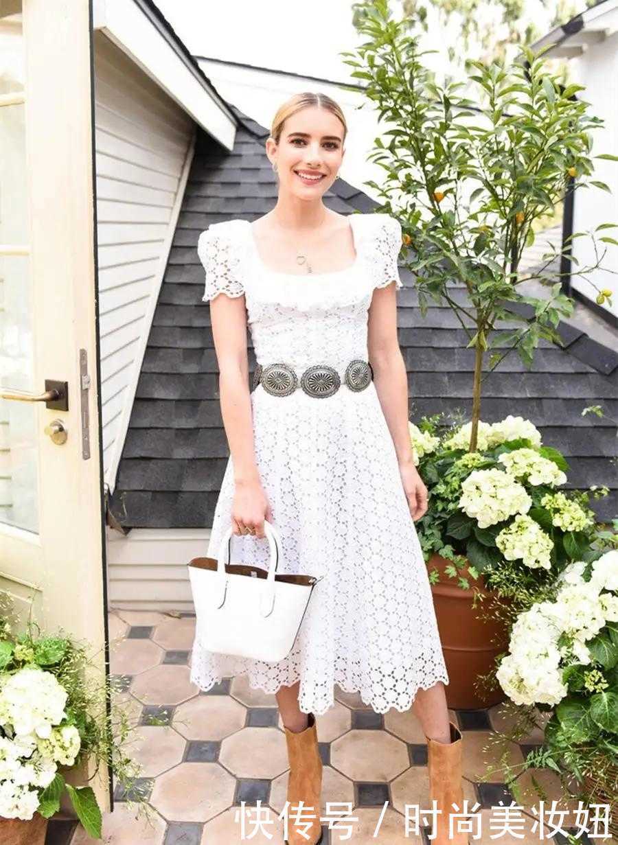 徐璐美|徐璐美到国外去了,黑色连衣裙配绿腰封,戴军装帽气质都提升了