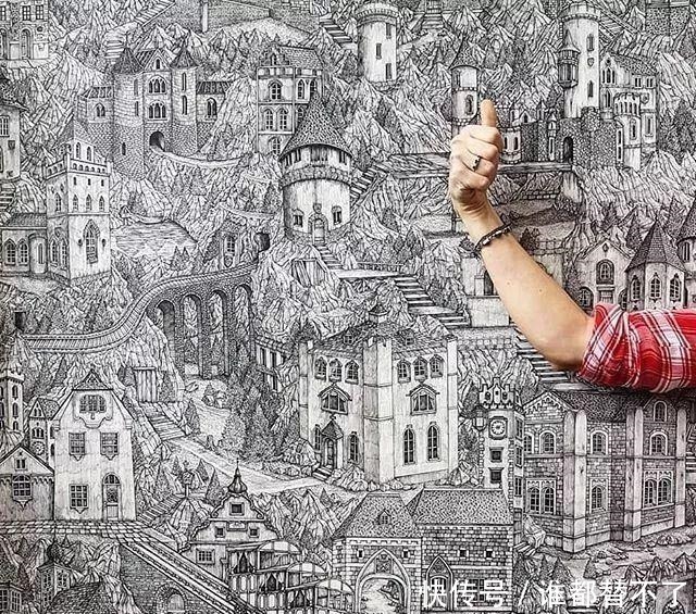 针管$全球最抠女画家，用一支2元针管笔惊艳世界，连英国皇室都惊叹