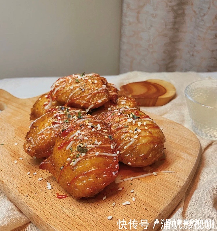 无油低脂!空气炸鸡翅包饭一上桌就秒空!