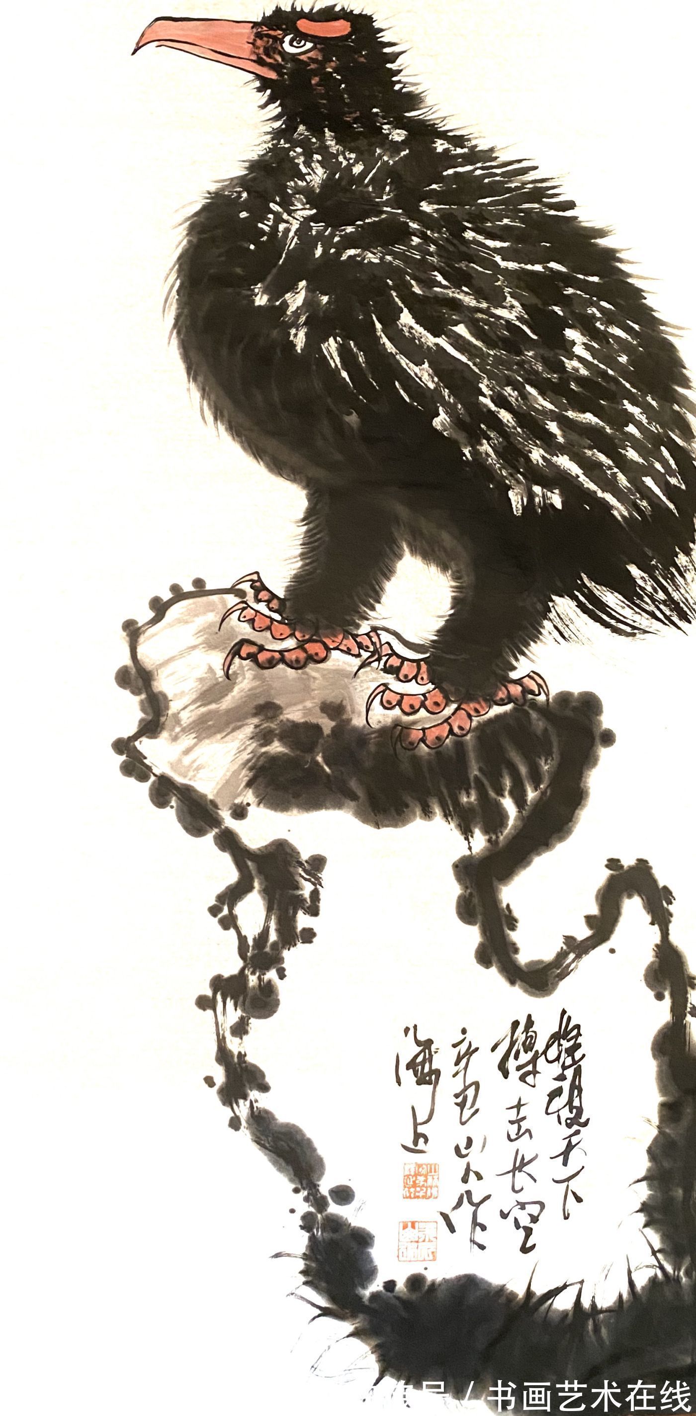 艺术市场$国画家、画鹰大家、指墨画艺术大师朱祖国——从未停止过对艺术的追求与探索