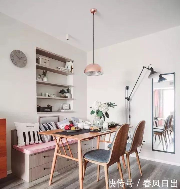 浪漫|75平的小户型,在北欧风中加入粉色,打造浪漫的小窝