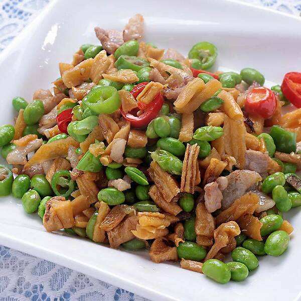 萝卜干炒毛豆米，家常快手，清爽下饭，高纤维低脂适合减肥