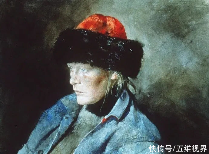 水彩|「名家作品」安德鲁·怀斯水彩侧面人像