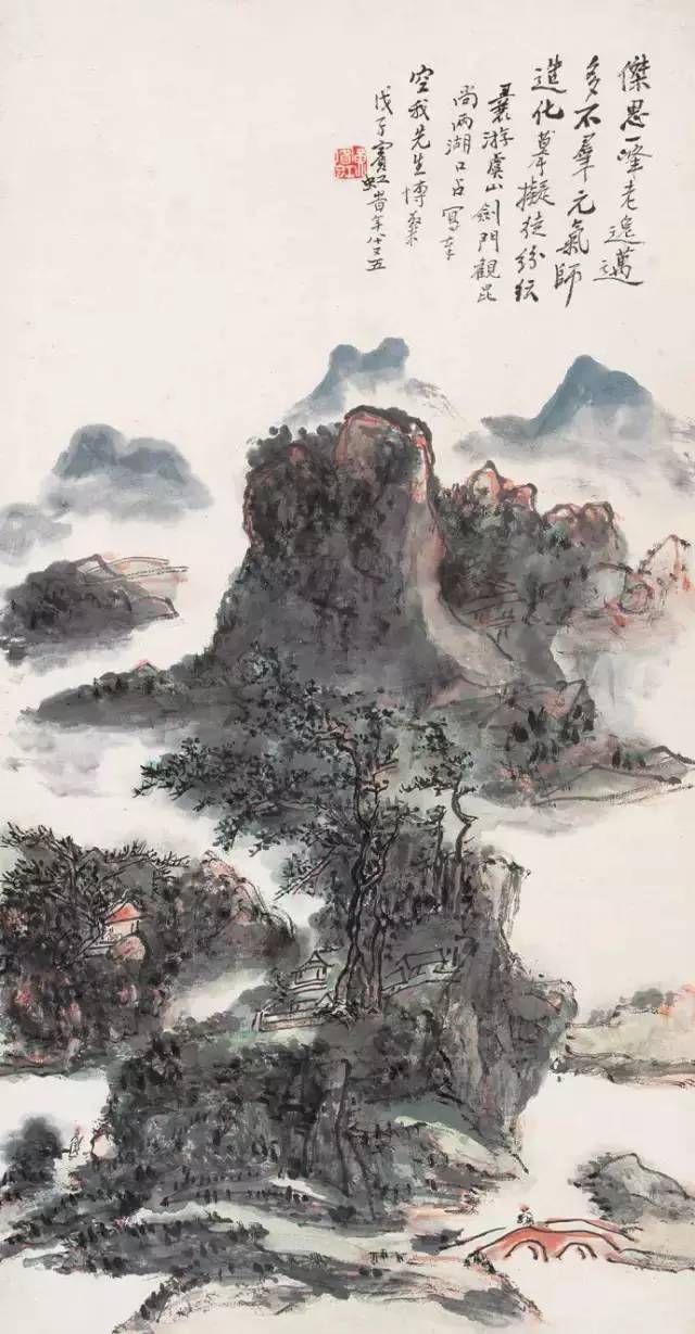 黄山汤口@黄宾虹山水画60幅，浑厚华滋，意境深邃，赏心悦目