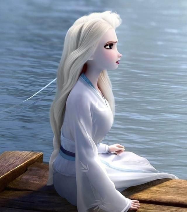迪士尼|“中国风”的冰雪女王艾莎,白发+古装很般配,仙气与霸气并存