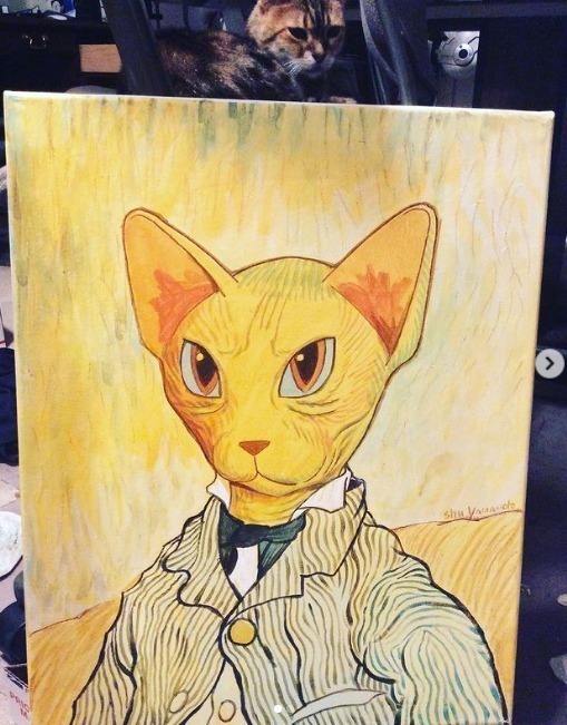 猫咪#艺术家笔下的猫咪“入侵”世界名画,萌到让人尖叫!