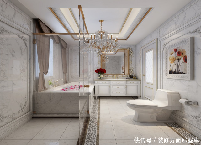 丰富性|164平米欧式五居室色调较暖,整体空间比较温馨