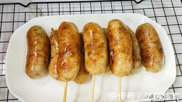脆皮肠在家就能做,Q弹爆汁无添加,每根成本不到一块钱