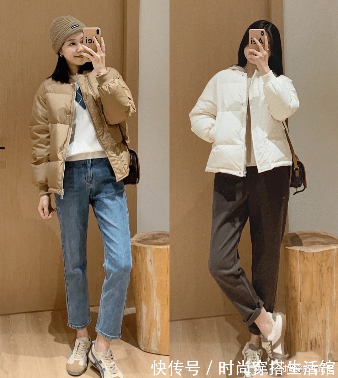 保暖 穿羽绒服别总配裙子,换一种方式更时髦保暖,太适合普通人穿了