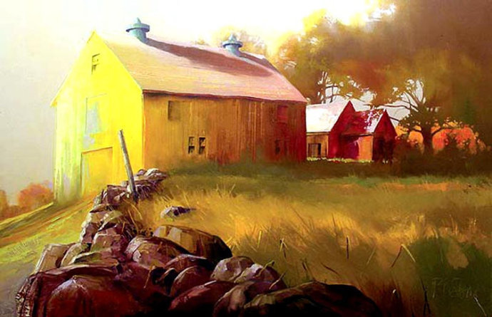 英伦风光@明快自然的英伦风光：画家保罗·斯通的绘画作品欣赏