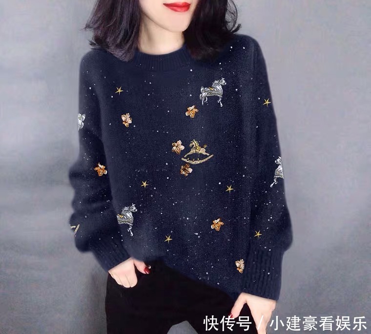 洋气|复古印花毛衣人人有,搭配出彩才洋气,分分钟美翻回头率