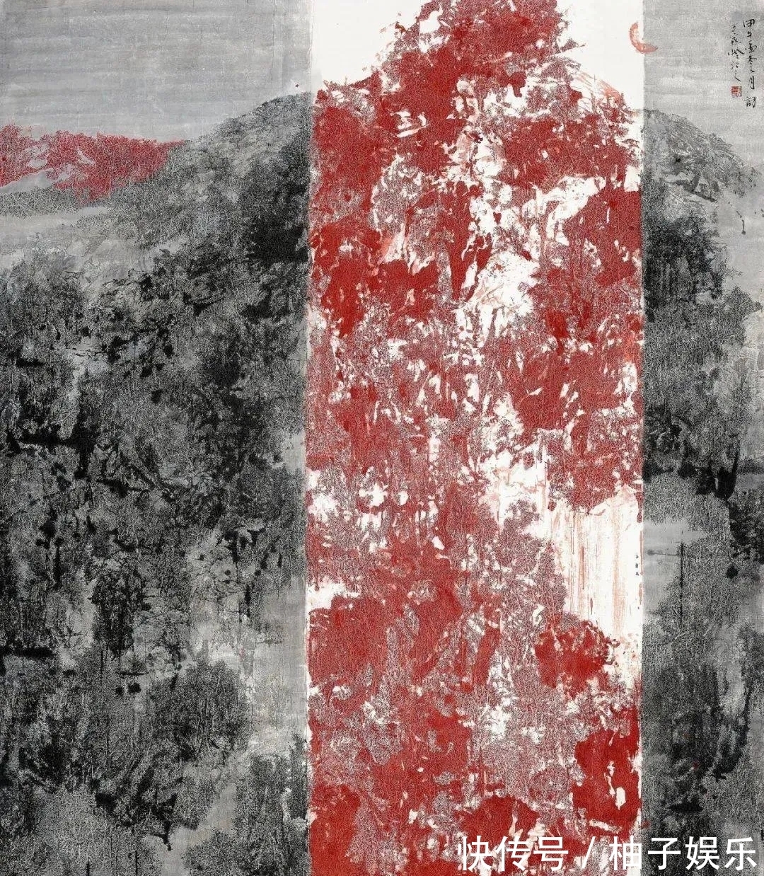 水墨&构成的画面很打眼!霍彪水墨山水画