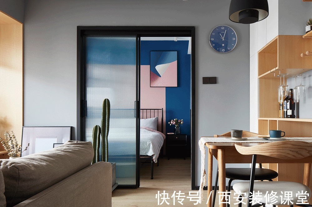 布局|60㎡一室一厅装修,单身颜值家