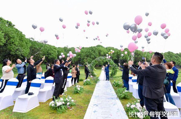 简约浪漫，马鞍山90后小伙举行“省钱”的草坪婚礼