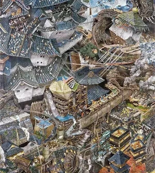 幅画!一幅画画了3年,细到要用放大镜,他把钢笔画玩到了极致