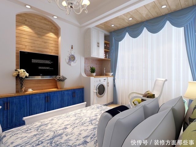 装修图|地中海小户型装修图 30多平还能有储物间很厉害