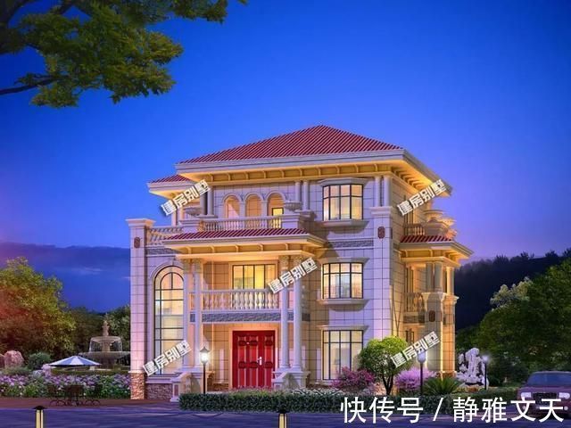 楼梯|带旋转楼梯设计的两栋豪墅,客厅挑空设计,第二栋带架空层