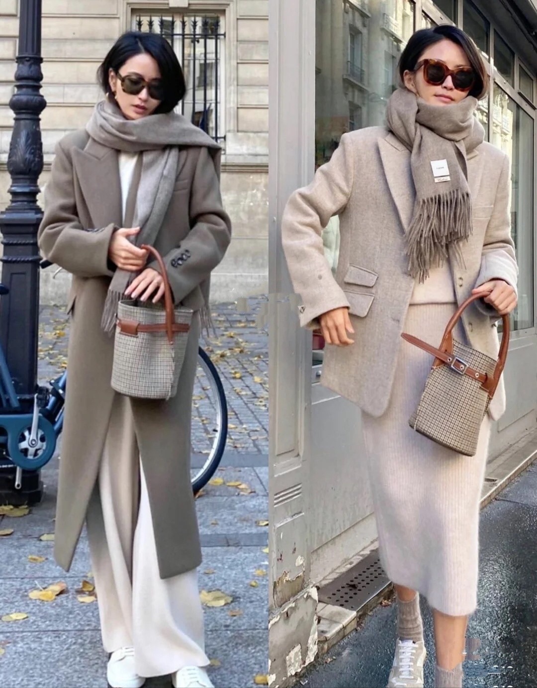 领口 又一次被这个博主惊艳了, 冬季穿搭简约大气, 法式慵懒风真迷人!